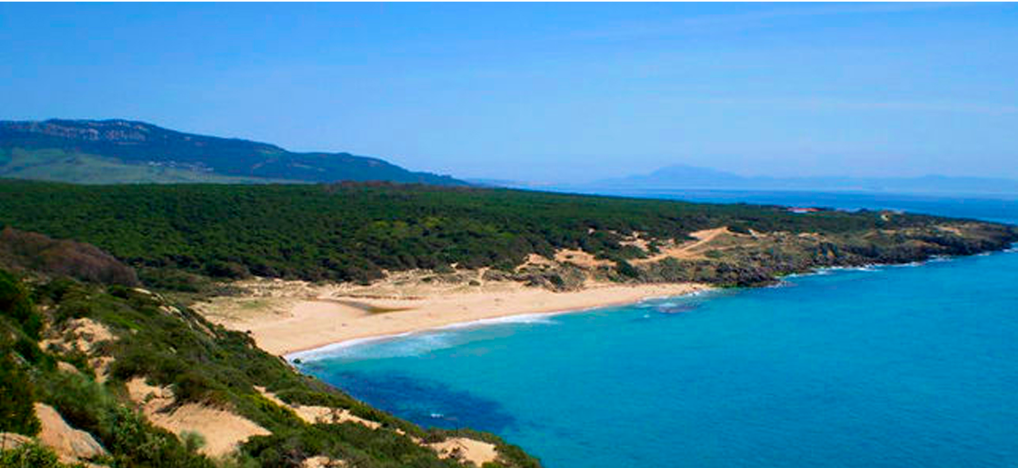 Qué playas ver en Zahara - Imagen panoramica de la playa del Cañuelo